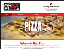 Tablet Screenshot of maxxpizzaco.com